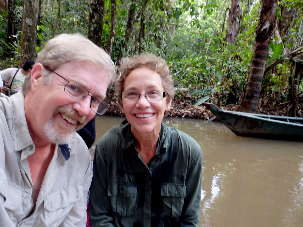 Our Amazon Jungle Boat Selfie - Dennis and Terry Struck, 30 Sep 2016.